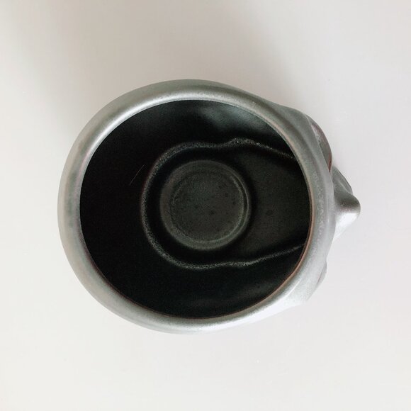 🎃 Black skull ceramic candle holder Halloween decor - Picture 6 of 9